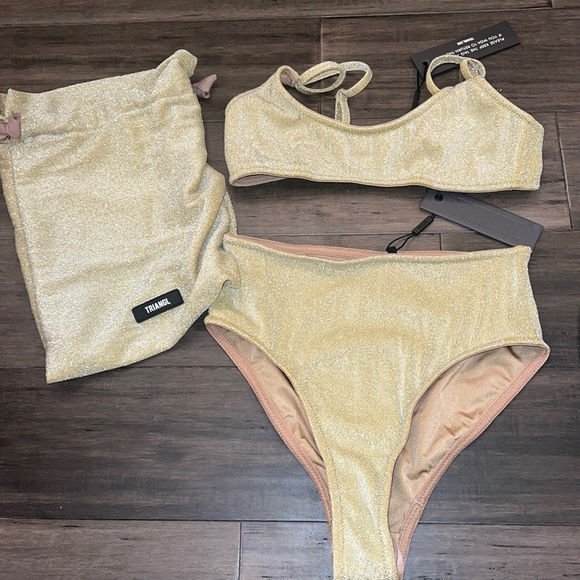triangl swimwear Other - TRIANGL gold shimmer bikini